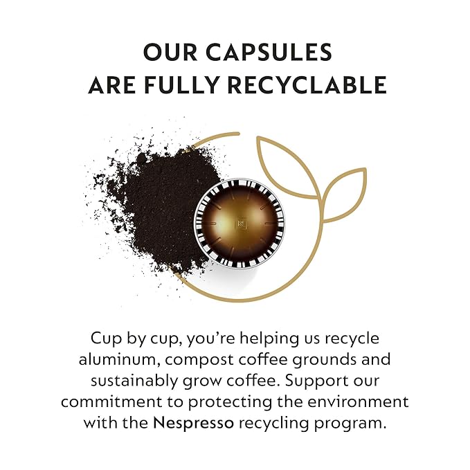 Nespresso Capsules Vertuo Double Espresso Scuro Dark Roast Espresso Coffee 30-Count Coffee Pods Brews 2.7oz.