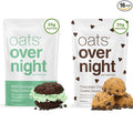 Oats Overnight Mint Chocolate Chip Cookie 8 Pack &amp Chocolate Chip Cookie Dough 8 Pack - 20g Protein High Fiber Breakfast Shake - Gluten Free Non GMO Oatmeal