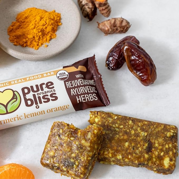 Organic Real Food Bars - Variety Pack (2 of Each Flavor 12 Bars Total) - USDA Certified Organic Non-GMO Gluten Free Vegan Energy &amp Nutrition Bars Superfood Ingredients Healthy Snack Breakf