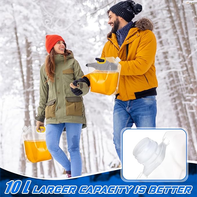 Nuogo 20 Sets 10L Maple Syrup Tapping Filter Kits with Include 20 Taps 20 3 ft Tubes 20 10L Bags 40 Filter Paper 4 Lines Stickers 2 Silicone Funnel 2 Hooks for Maple Birch Syrup Collection Supplies