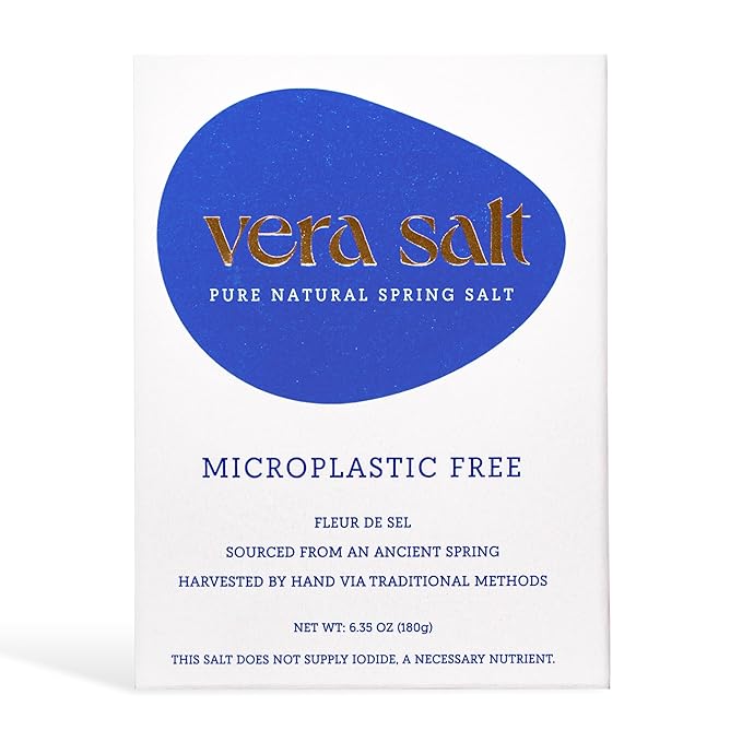 Vera Salt Fleur de Sel Spring Salt – 180g Pack – Hand‑Harvested Crystals from Spain – Naturally Formed with Delicate Crunch and Balanced Salinity – Ideal Finishing Salt - Microplastic-Free