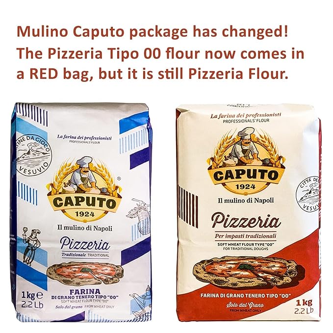Mulino Caputo 00 Pizzeria Flour 1Kilo Bag 140.8 Ounce 2.2 pound (pack of 4)