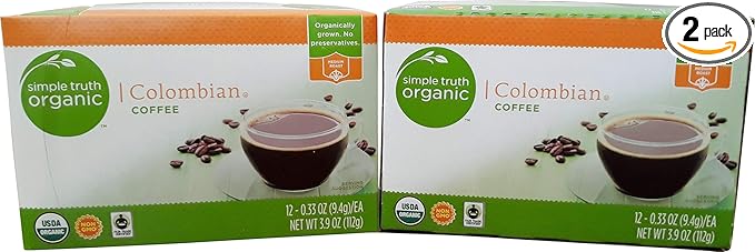 Simple Truth Organic Colombian Coffee K-Cup Pods 12 ct / 0.33 oz (2 pack)