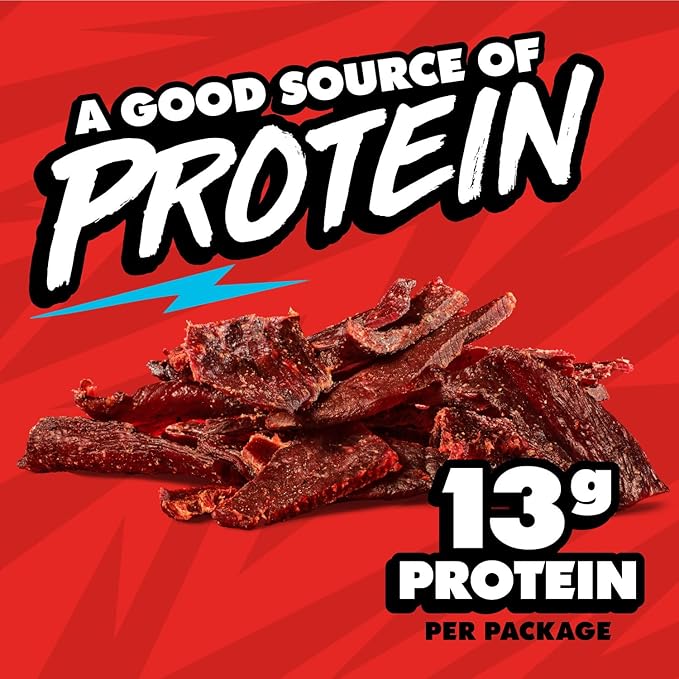 Jack Link's x MrBeast Original Beef Jerky - (10 Pack) 1.25 oz Bags - Ready to Eat Protein Snacks - 13g Protein per Serving - Made with 100% Real Beef
