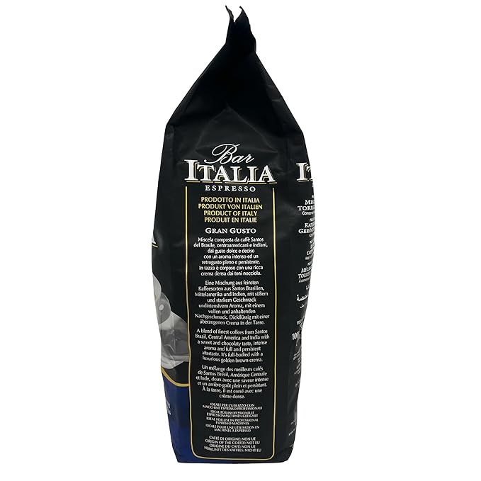 Saquella Kaffee Bar Italia Gran Gusto Espresso Coffee Beans 1kg (2.2 lb) | Authentic Italian Espresso | Full-Bodied Aroma &amp Smooth Crema | Perfect for Espresso Machines