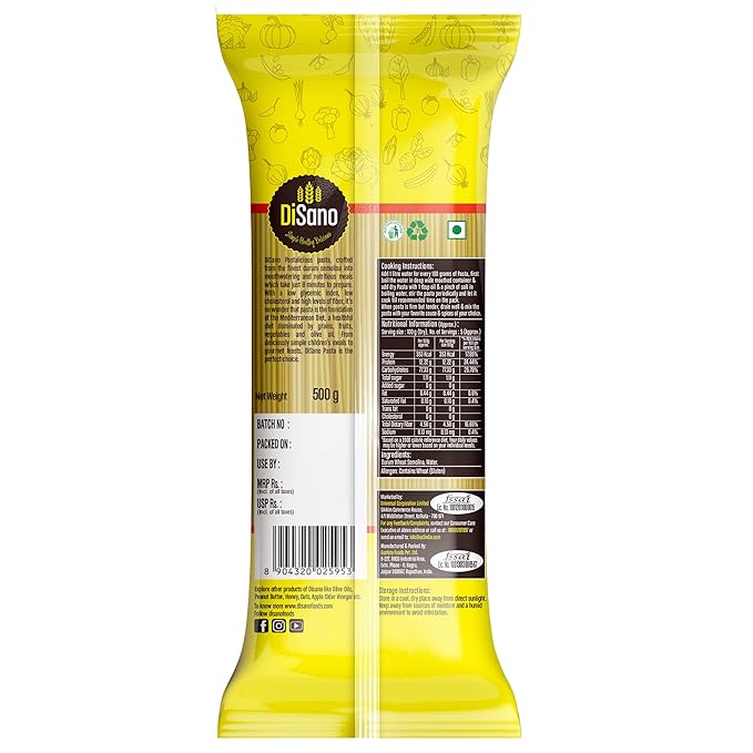 DiSano Pastalicious 100% Durum Wheat Spaghetti Pasta  500g