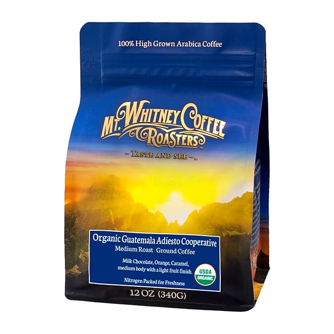 Mt. Whitney Guatemala Adiesto Cooperative Organic Low Acid Coffee - Ground Coffee (Ground 12oz)