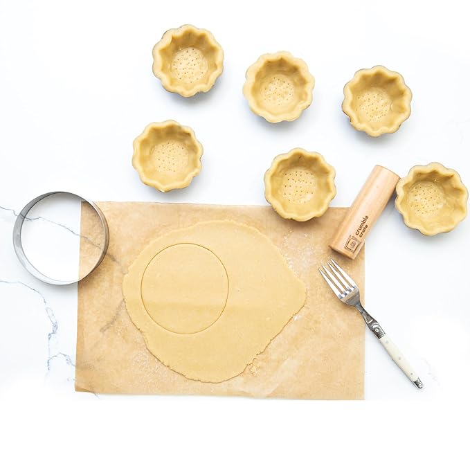 Crumble Crate - Mini Fruit Tarts with Vanilla Pastry Cream DIY Baking Set/Kit. All pre-measured ingredients and essential baking tools Gift Idea Baking Gift Sets