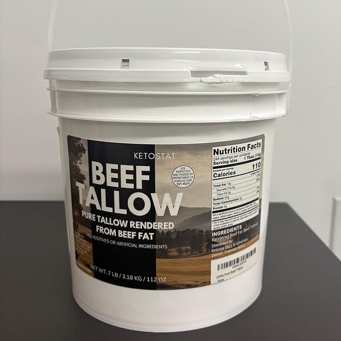 Amercian Beef Tallow 112 oz (7 lbs) For Cooking or Skincare