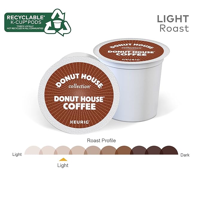 Donut House Collection Donut House Coffee Keurig Single-Serve K-Cup Pods Light Roast Coffee 96 Count
