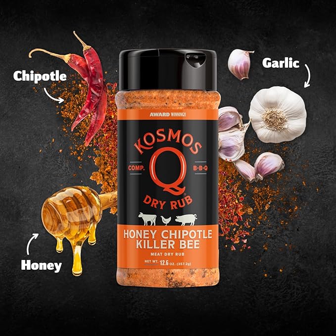 Kosmos Q Honey Chipotle Killer Bee BBQ Dry Rub &amp Product Mixer