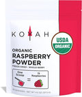 KOYAH - Organic Raspberry Powder 30 Servings (1 Scoop = 15 Raspberries) Freeze-Dried Whole-Berry Powder Equivalent to 450 Raspberries