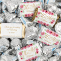 128 Pcs Personalized Wedding Candy Party Favors Wrapped Miniatures and Kisses (1.58 lbs) - Mr. &amp Mrs. Floral