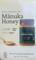 MANUKA HONEY Raw &amp Certified UMF UMF 12+ MGO 354+ Product of New Zealand 17.6 oz (500g)comes in a blister Pack 1 pack
