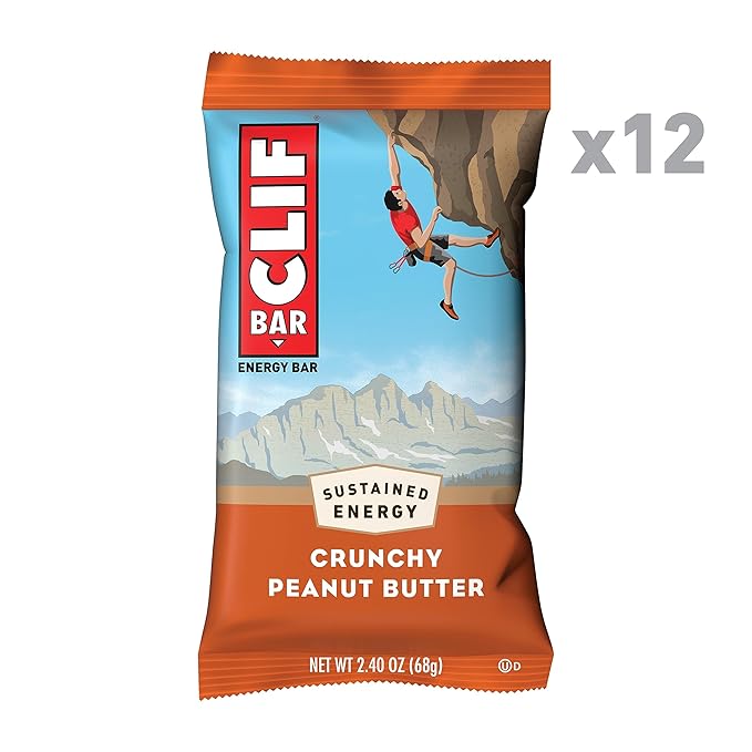 Clif Bar Minis Crunchy Peanut Butter 20 Pack &amp CLIF BAR Crunchy Peanut Butter Energy Bars 12 Pack