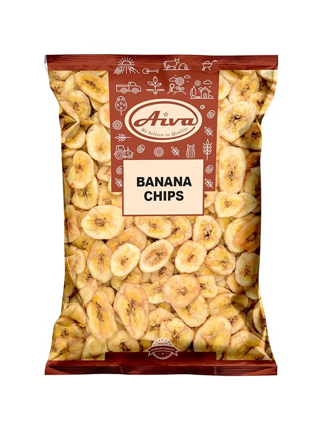 Aiva Dried Sweetened Banana Chips (5 LB) – Fresh Crispy &amp Sweetened Delicious Snack for Snacking