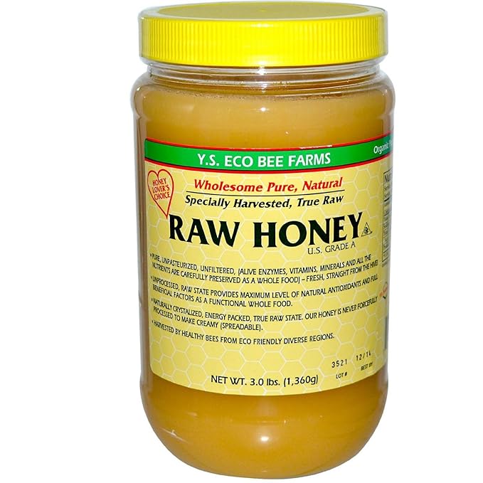 Y.S. Eco Bee Farms Raw Honey 3 Pounds (Pack of 2)