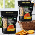 Kirkland Organic Dried Mangoes – 2 Bags (5 lbs Total) USDA Organic Unsweetened No Added Sugar Unsulfured Kosher Certified Healthy Snack High Fiber Natural Vitamins