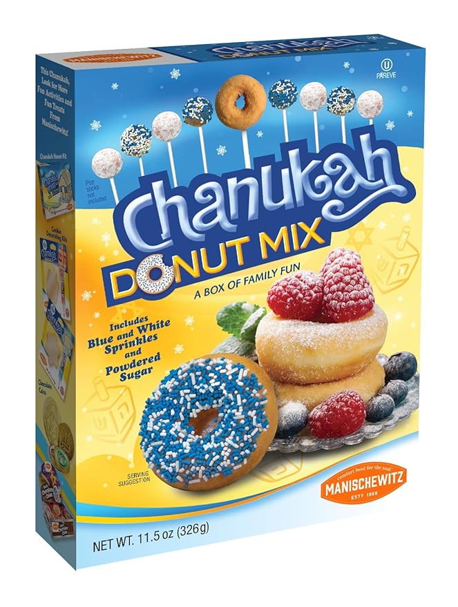 Manischewitz Chanukah DIY Baking Kits 2 Sets | Donut Mix | Chanukah House Decorating Kit | Hanukkah Family Fun Kits