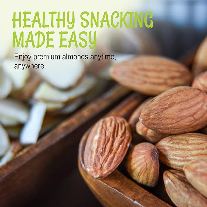 Oh! Nuts Honey Glazed Roasted Almonds - 2 lb - High-Protein Whole Almonds - Packed in New York Zip-Seal Bag for Exceptional Freshness