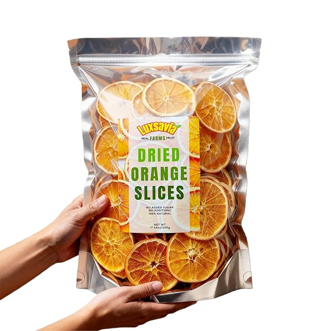 1.1LB(500g) Natural Dried Orange Slices BulkApprox 100-110 WheelsDehydrated Orange Slices NO AddtivesDried Oranges Sugar FreeDehydrated Fruit for CocktailsChristmas DayCraftsBakingFruit Tea