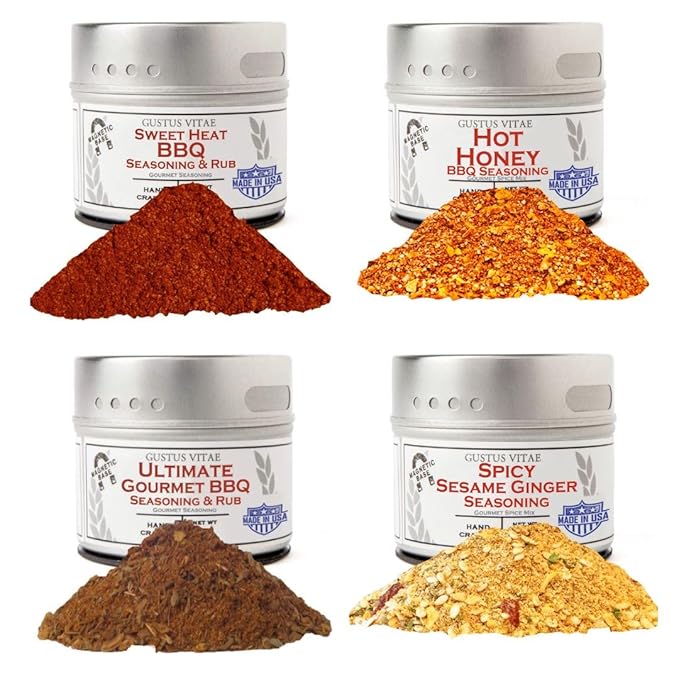Bold BBQ Gift Set | Premium Holiday Spice Collection | Small Batch Handcrafted | Perfect for Grilling | Artisan Quality | Gustus Vitae