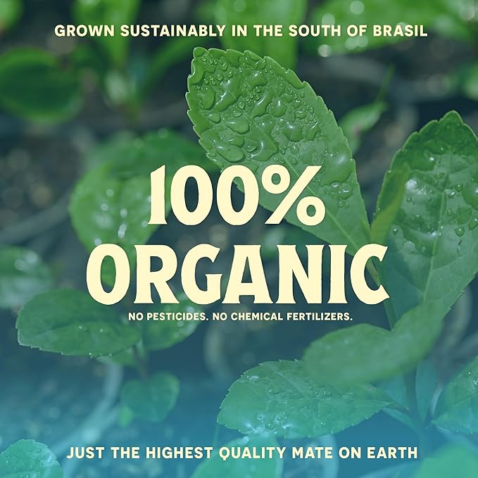 Materos Premium Loose Leaf Yerba Mate Tea - Organic Unsmoked Smooth Traditional Taste from South Brazil - Medium Cut Ideal Hot Drink for Cold Weather Pure Natural Energy &amp Focus - 2 LBs
