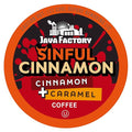 Java Factory Coffee Pods Cinnamon Flavored Coffee Compatible with K Cup Brewers Including 2.0 Sinful Cinnamon 40 Count