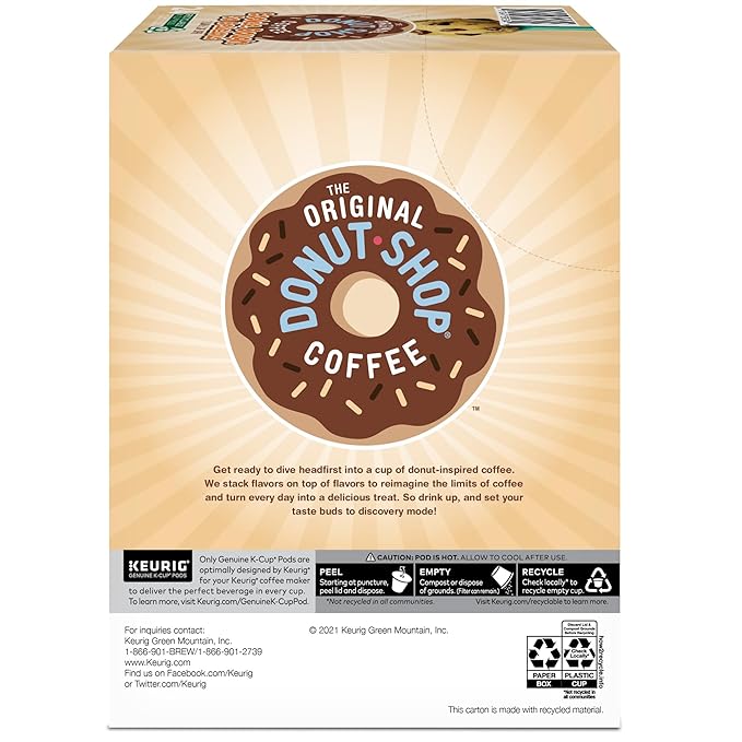 The Original Donut Shop Cookie Dough So Delicious Keurig Single Serve K-Cup Pods Flavored Coffee 96 Count