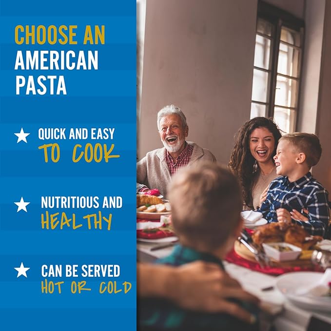 AMERICAN HARVEST Elbow Pasta Enriched Durum Wheat 16 oz (12 Pack) | Made in America Non-GMO Fast-Cook Pantry Staple | 100 Years of Pasta-Making Expertise