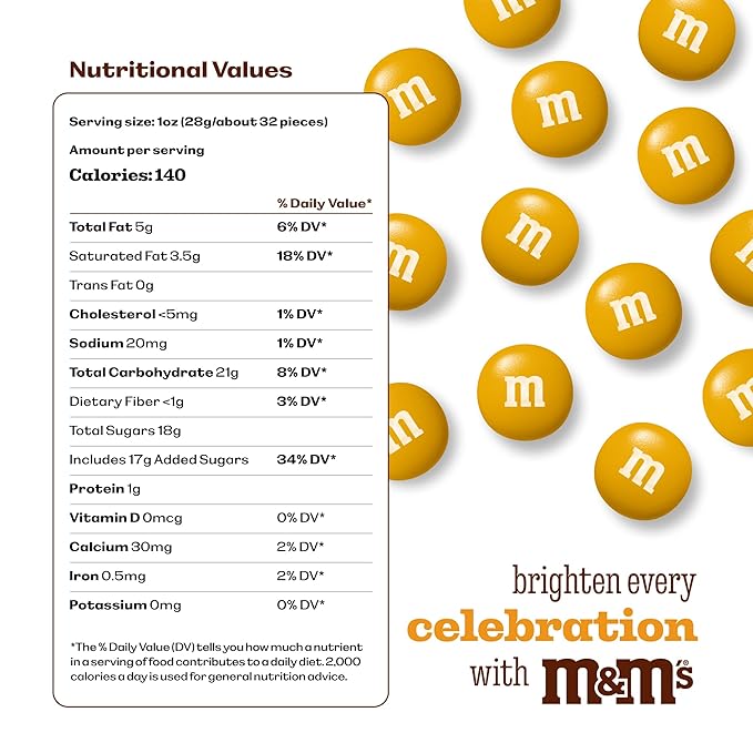 M&ampM’S WORLD M&ampM’S Yellow Milk Chocolate Candy - 5-Pound Chocolate Candy Bulk for Party Favors Birthdays Easter Graduations Themed Celebrations and More