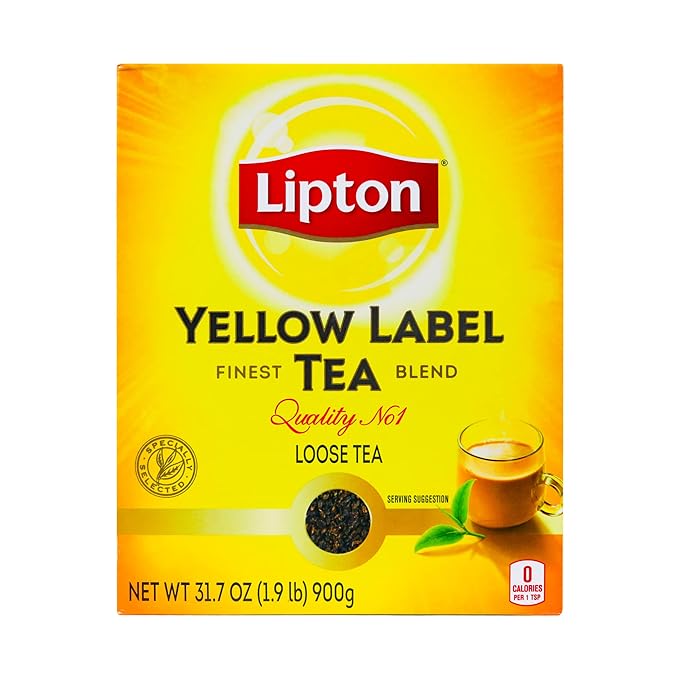 Lipton Yellow Label Finest Blend | Loose Tea | Premium Quality | Black Tea | Compatible for Strong Chai | 900 Grams (Pack of 1)