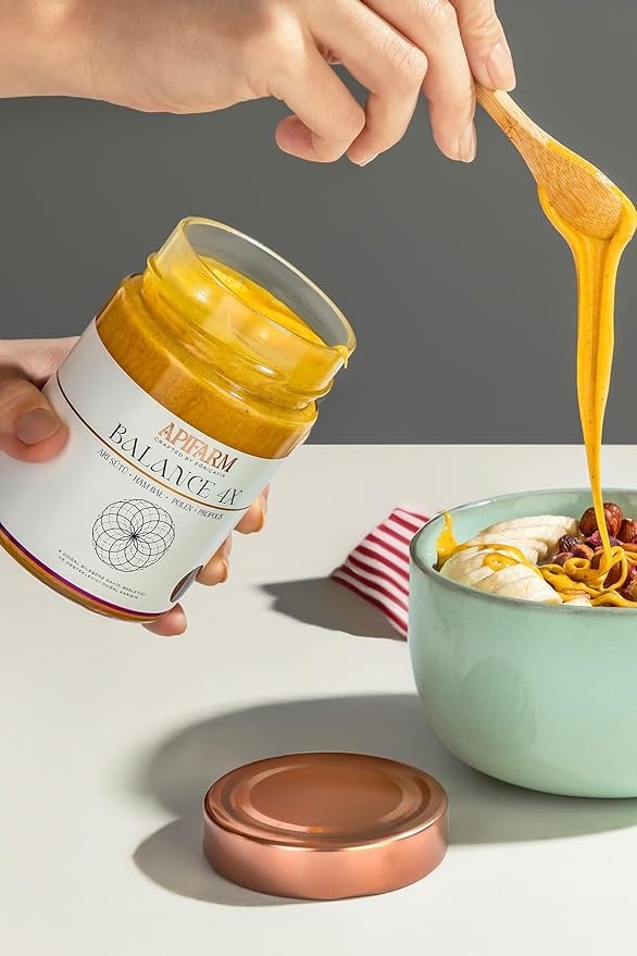 Balance 4x - Royal Jelly Raw Honey Pollen Propolis Blend 415g (14.6oz) - Complete Bee Product Superfood Mix