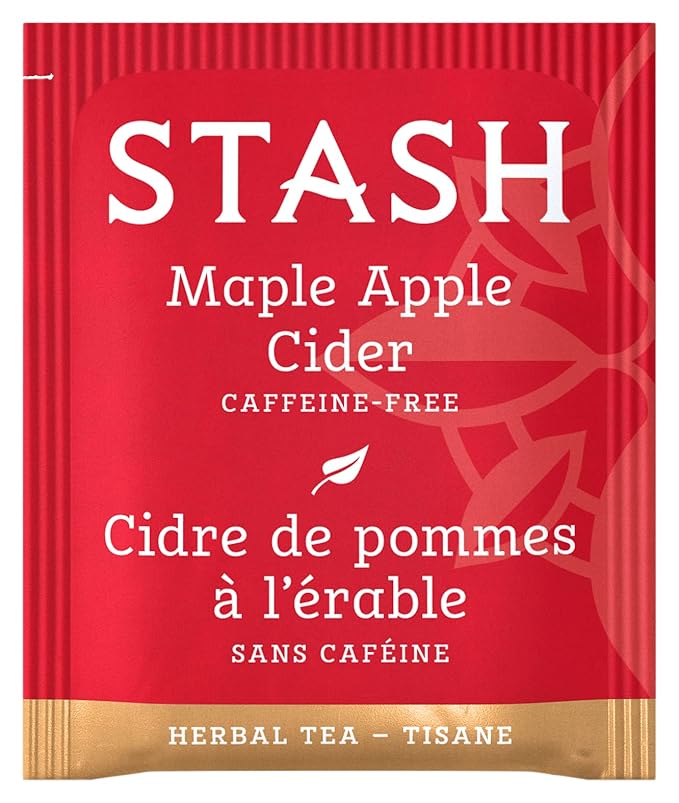Stash Tea Maple Apple Cider Herbal Tea - Caffeine Free Non-GMO Project Verified Premium Tea with No Artificial Ingredients 100 Count (BULK PACKAGING)
