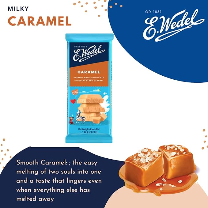 E.Wedel Chocolate (5 - PACK White Chocolate Carmel)