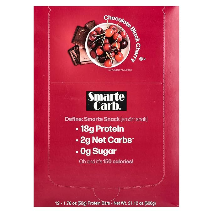 NuGo Nutrition Smarte Carb® Protein Bar Chocolate Black Cherry 12 Bars 1.76 oz (50 g) Each