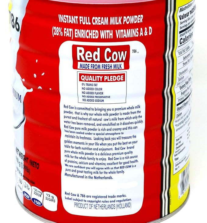 Red Cow Full Cream Milk Powder 900g Made from Fresh Milk Dutch Premium Product of Netherlands