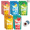 Korean Covenienve Store Drink Pouch Sampler Set - 5 PACK 10 PACK (mango watermelon blue lemonade peach ice tea shine muscat) + dalgaru yakgwa mirror (ADE 10 PACK)