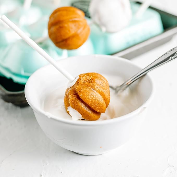 Bake Eat Love Pumpkin Cake Pops Baking Kit Pre-measured Ingredients with Pumpkin Puree Portion Scoop Instructions Makes 12-20 Servings Fall Dessert
