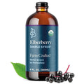 Bluestem Botanicals Organic Elderberry Simple Syrup 8 oz Cocktail and Mocktail Mixer for Drinks Non-Alcoholic