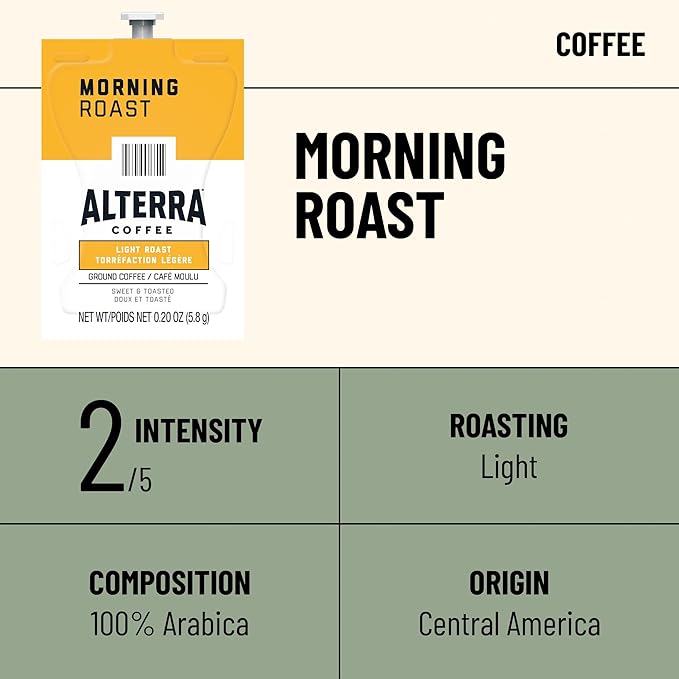 Flavia Alterra Morning Roast Freshpacks works only with Flavia Brewers Light Roast (Case of 100)