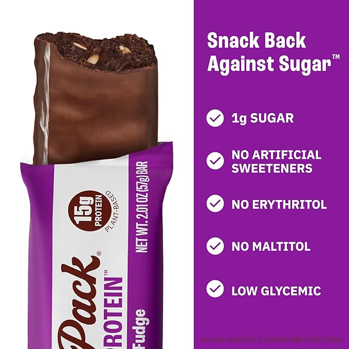 Munk Pack Brownie Nut Fudge Keto Protein Bars | 15g Protein 1g Sugar 4g Net Carbs | Vegan Plant-Based Snacks for Gut Health | 12 Count
