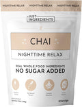 JUST INGREDIENTS Chai Nighttime Relax Drink Mix – 30 Servings | No Sugar Added | Magnesium L-Theanine Chamomile &amp Tart Cherry Extract | Supports Relaxation &amp Restful Evenings