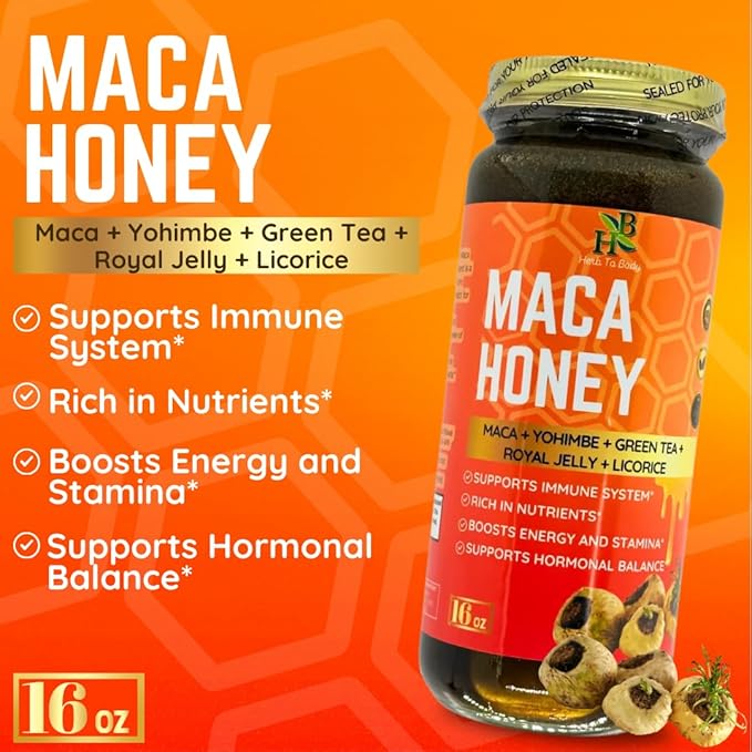 Herb To Body Maca Honey | Multifloral Honey | Wildcrafted | 16oz
