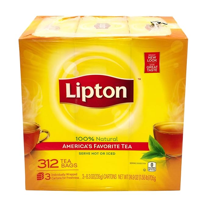 Lipton® 100% Natural Black Tea Bags 1 Oz Carton Of 312
