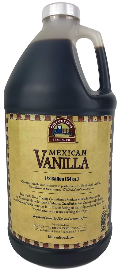 Blue Cattle Truck Trading Co. Traditional Gourmet Mexican Vanilla Extract Half Gallon 64 Ounce