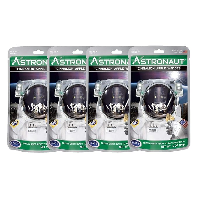4 X Astronaut Food Cinnamon Apple Wedges