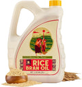 Gourmanity Rice Bran Oil Bulk 1.32 Gallon Easy Pour Bottle Heart Healthy Oil Made From 100% Pure Rice Bran Perfect for Cooking Frying &amp Skincare Non GMO Halal Kosher (169 fl oz/1.32 gal)
