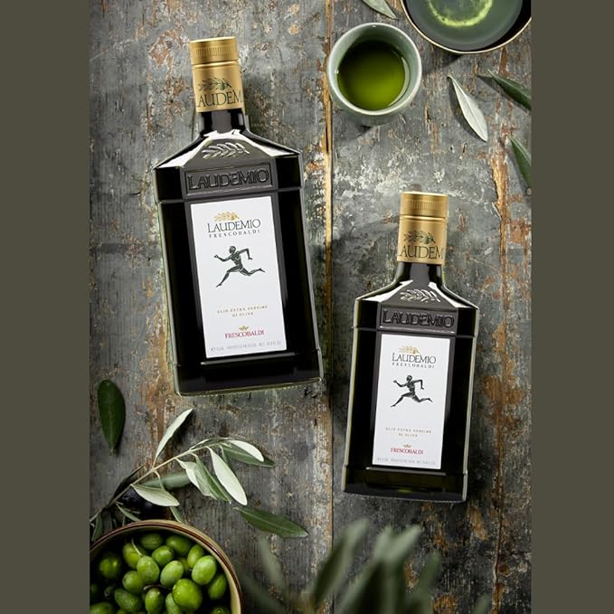 Frescobaldi Laudemio Extra Virgin Olive Oil 8.45 FL Oz 250ml Pack of 1 Premium Award Winning Product of Tuscany Italy Fruity &amp Peppery Flavor Smooth &amp Robust Low Acidity Rich in Polyp