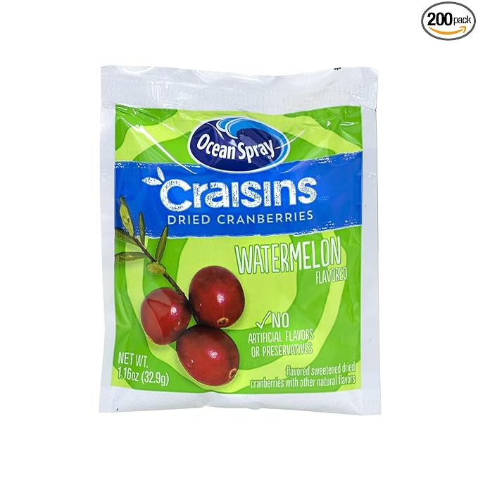 Ocean Spray Craisins Watermelon Dried Cranberries 1.16 Ounce - 200 per case.